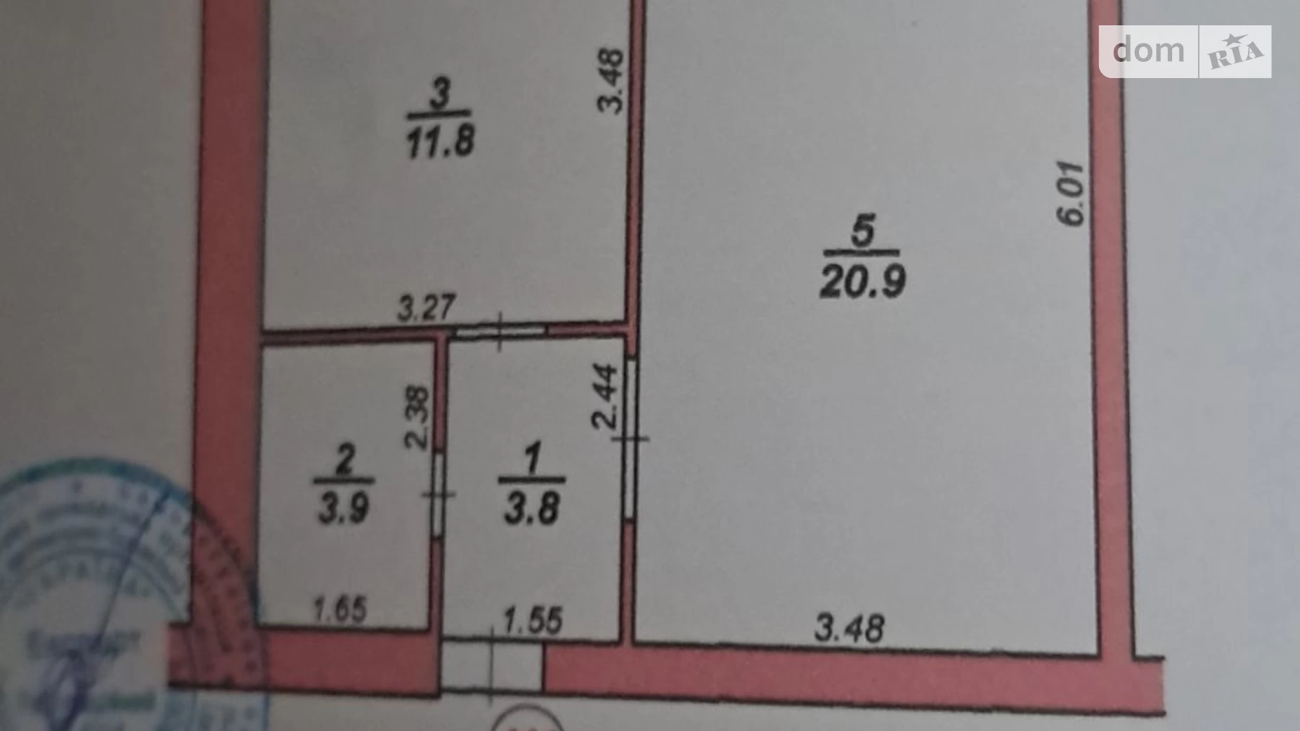 Продается 1-комнатная квартира 44.7 кв. м в Хмельницком, ул. Майборского, 11/1 - фото 3