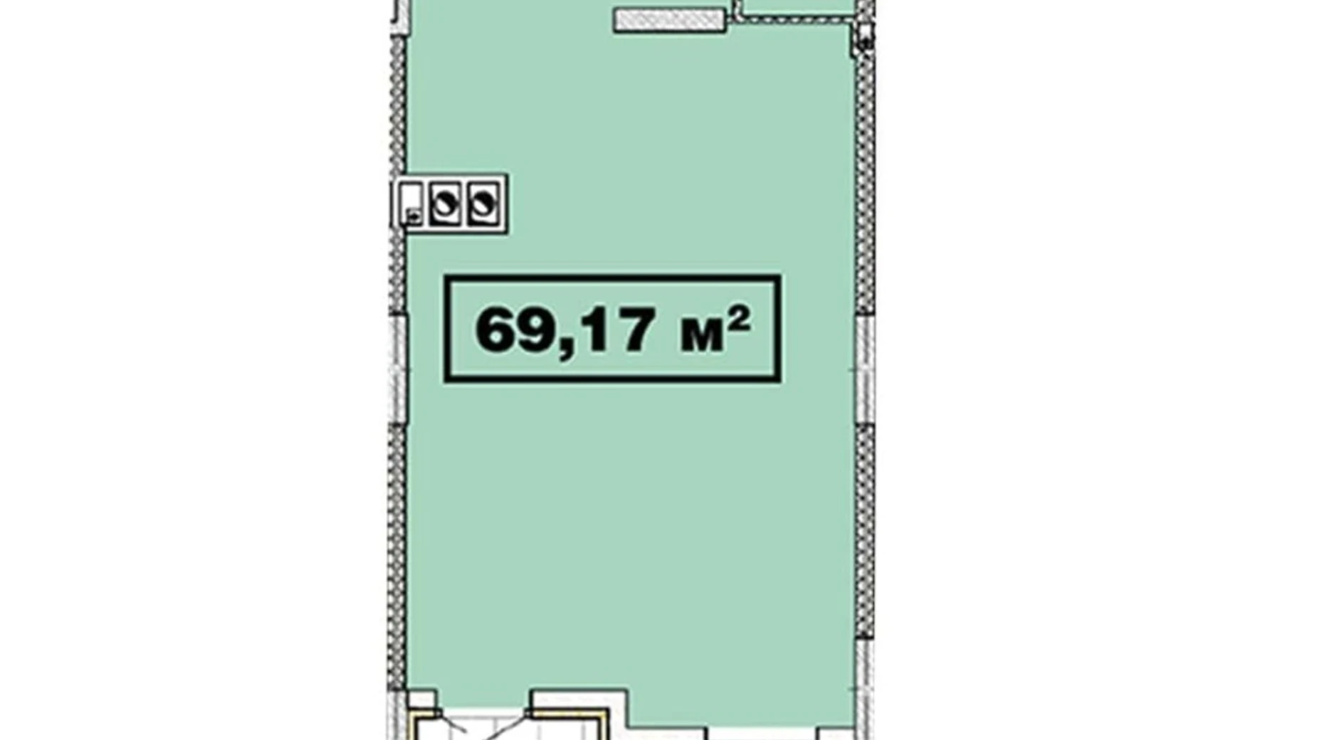 Продається офіс 69.17 кв. м в бізнес-центрі, цена: 110672 $ - фото 2