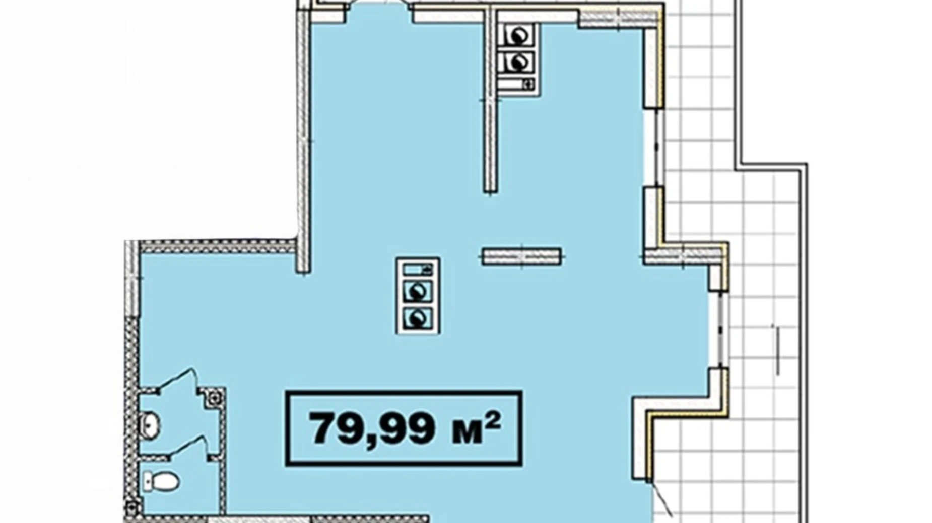 Продается офис 79.99 кв. м в бизнес-центре, цена: 127984 $ - фото 2
