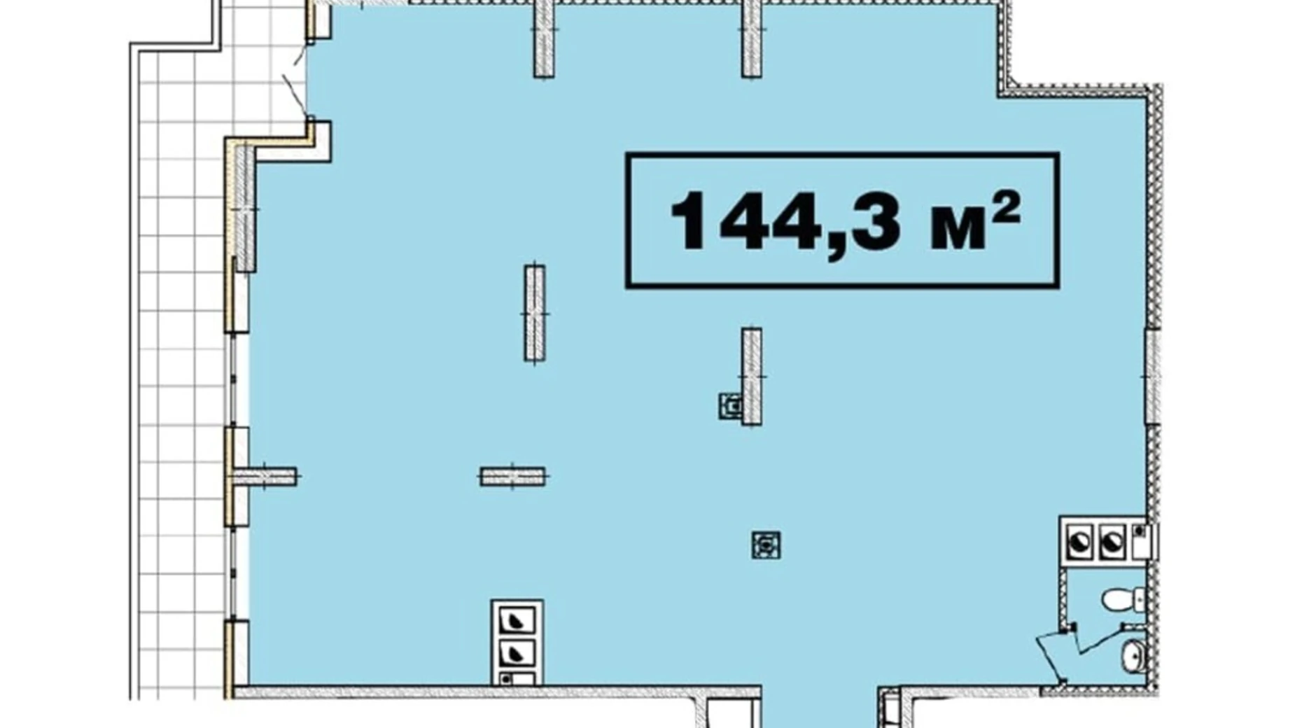 Продається офіс 144.33 кв. м в бізнес-центрі, цена: 216495 $ - фото 2