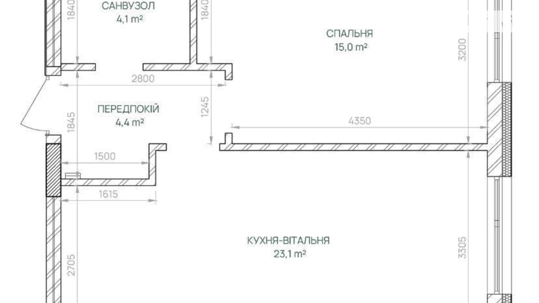 Продается 1-комнатная квартира 46.2 кв. м в Киеве, ул. Вавиловых, 9-11 - фото 3