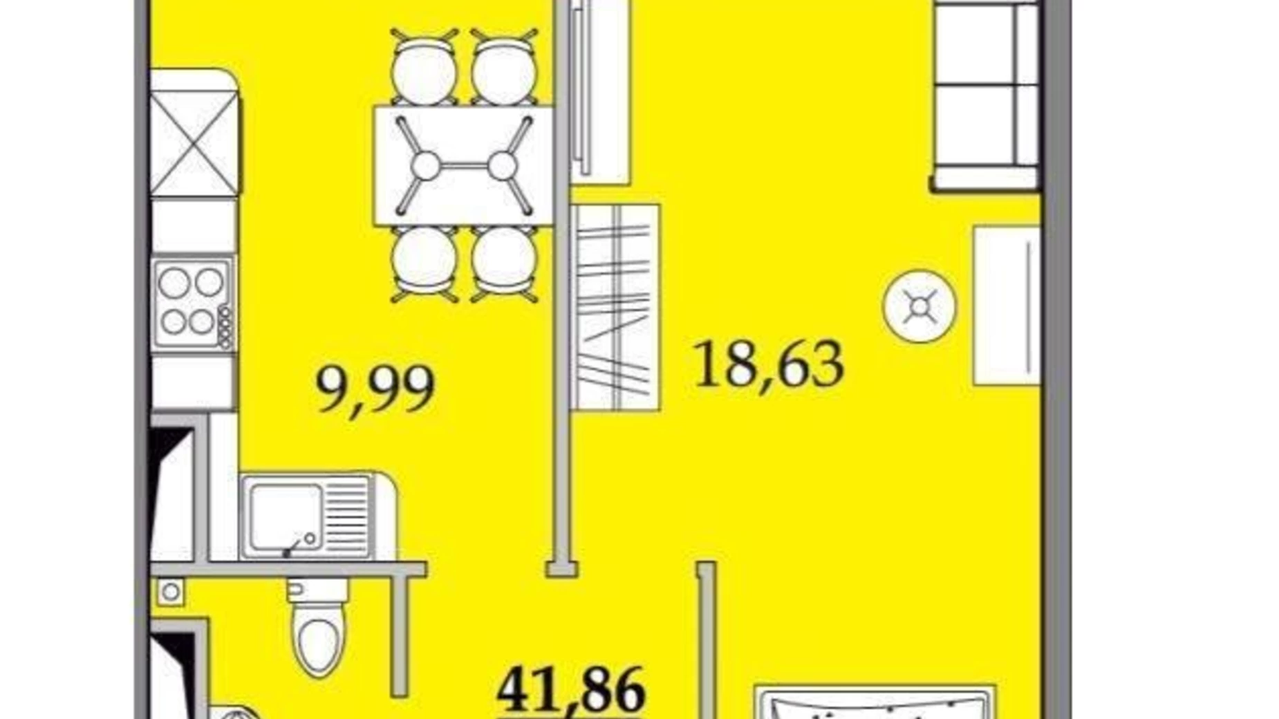 Продається 1-кімнатна квартира 42 кв. м у Одесі, вул. Євгена Чикаленка(Академіка Вільямса), 91/1 - фото 2