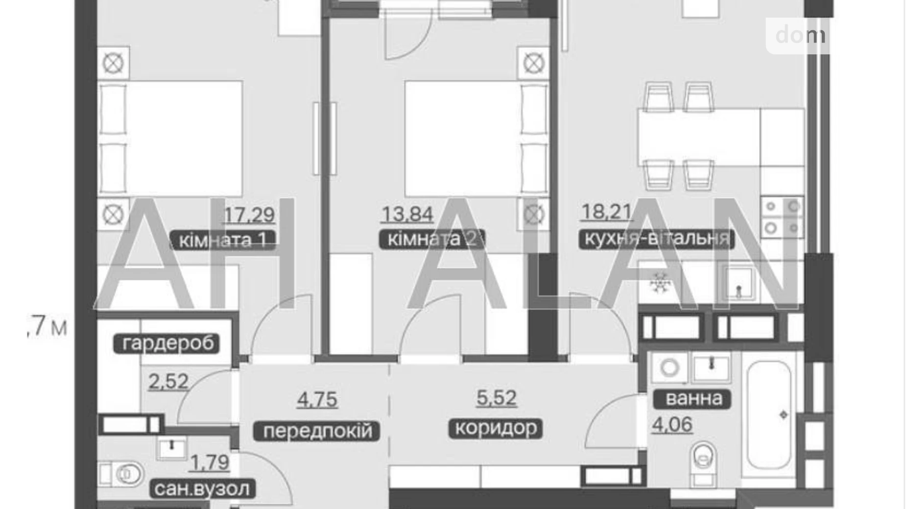 Продается 2-комнатная квартира 70 кв. м в Киеве, ул. Академика Заболотного, 1А - фото 2