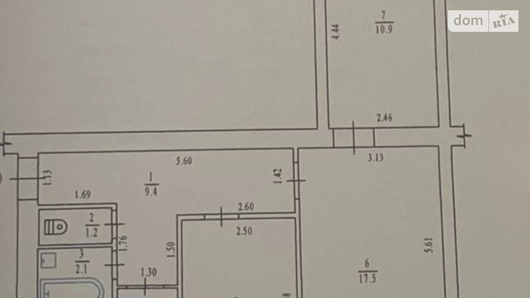 Продається 3-кімнатна квартира 60.5 кв. м у Полтаві, вул. Героїв України(Героїв Сталінграду) - фото 4