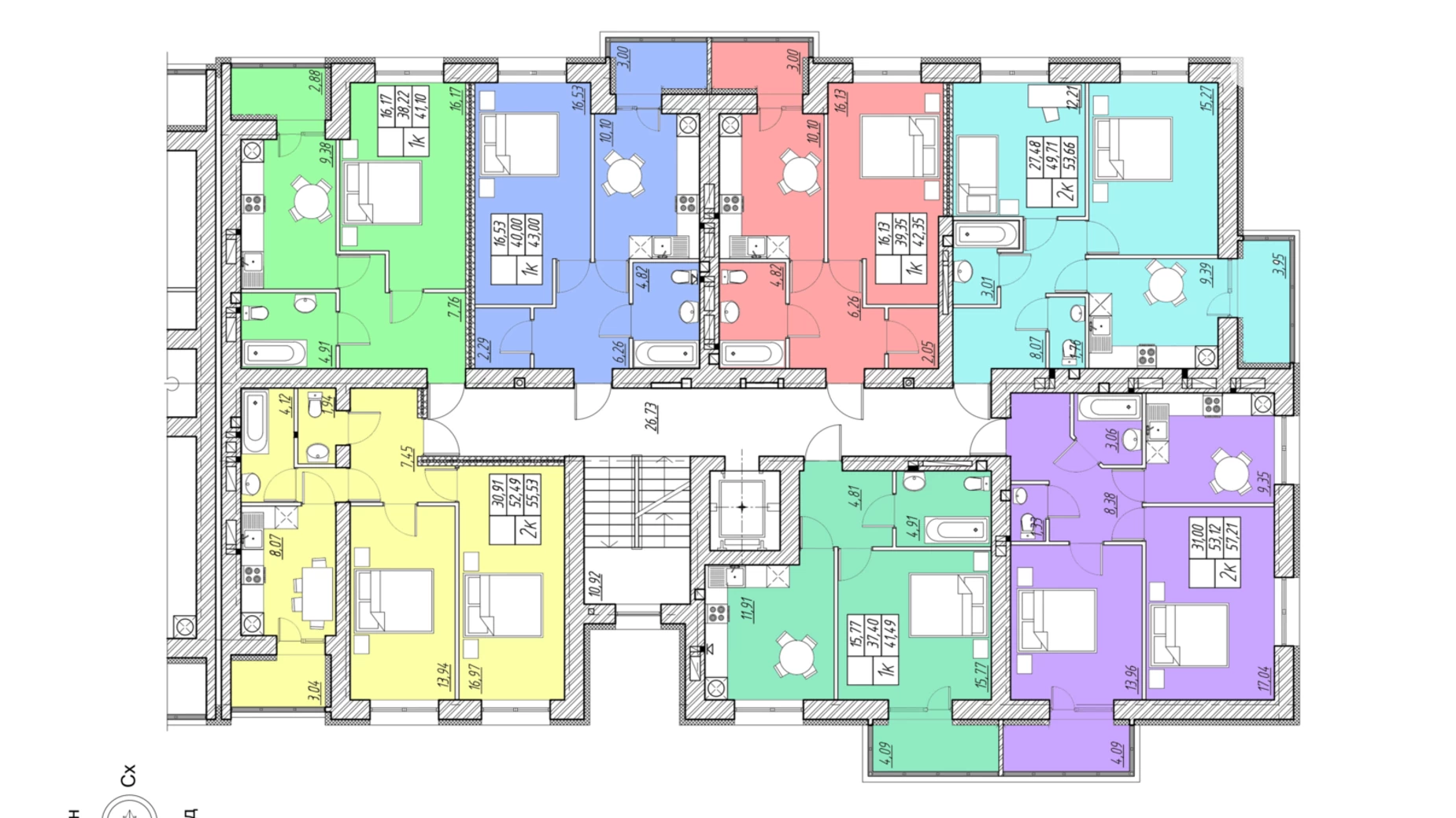 1-кімнатна квартира 41.1 кв. м у, цена: 22605 $ - фото 2