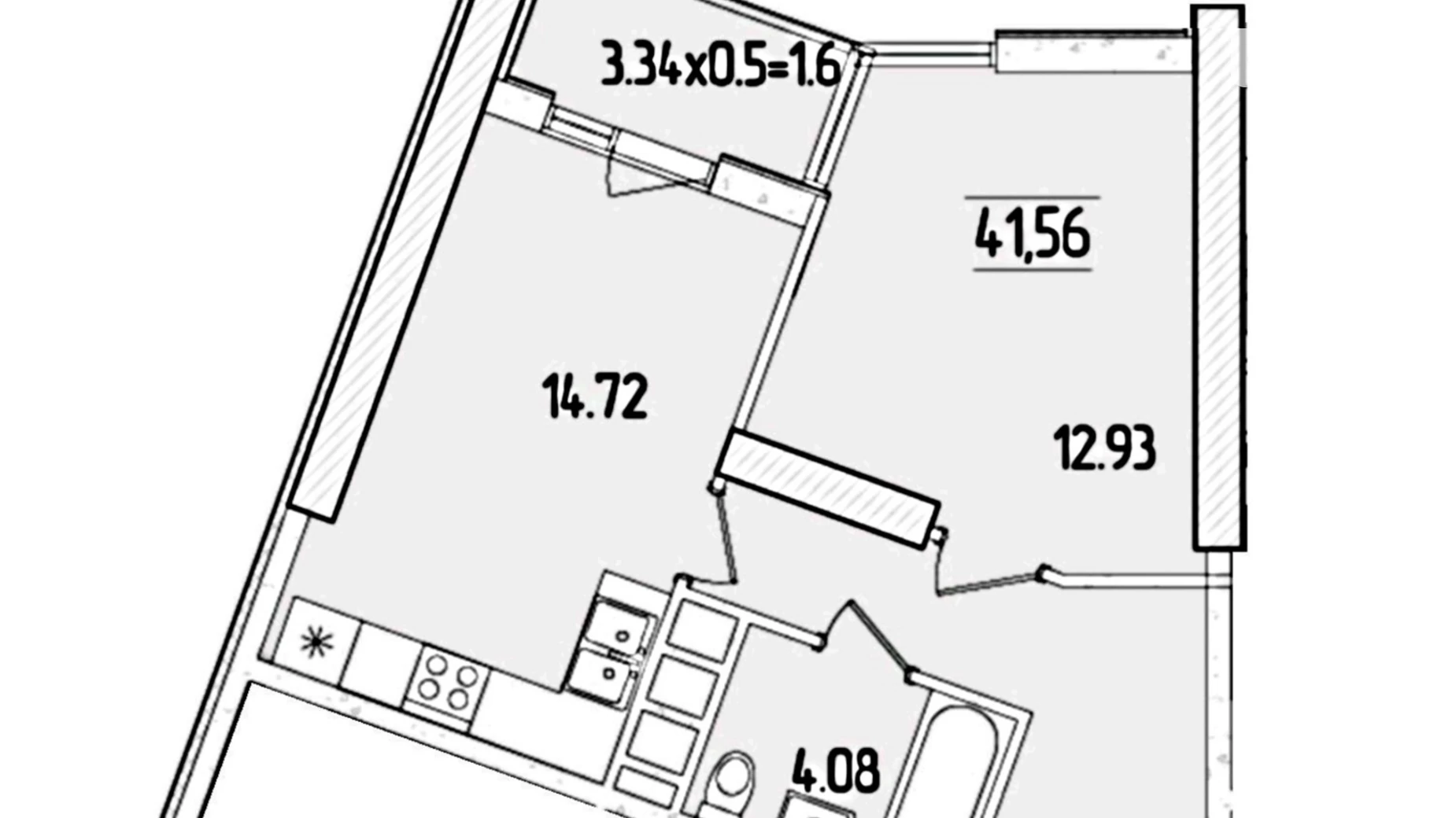 Продається 1-кімнатна квартира 42.3 кв. м у Одесі, вул. Краснова, 3/2 - фото 3