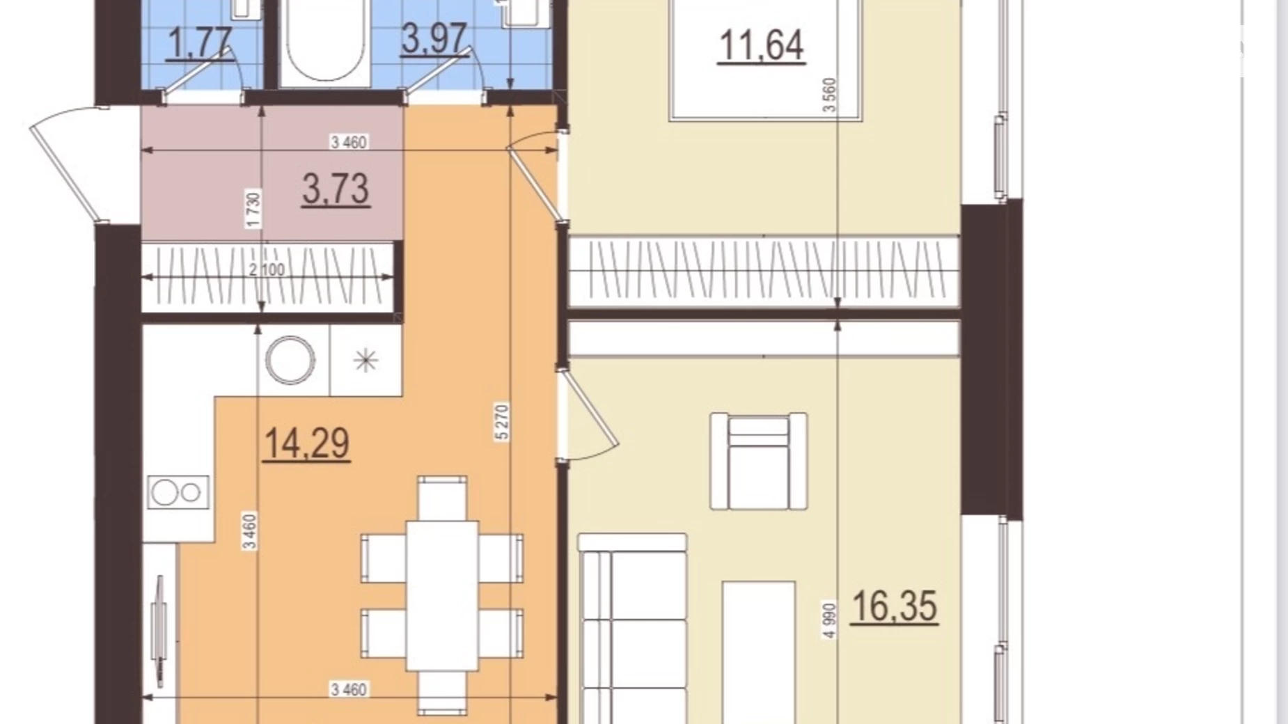 Продається 2-кімнатна квартира 56 кв. м у Гостомелі, вул. Мирна, 3Д - фото 4