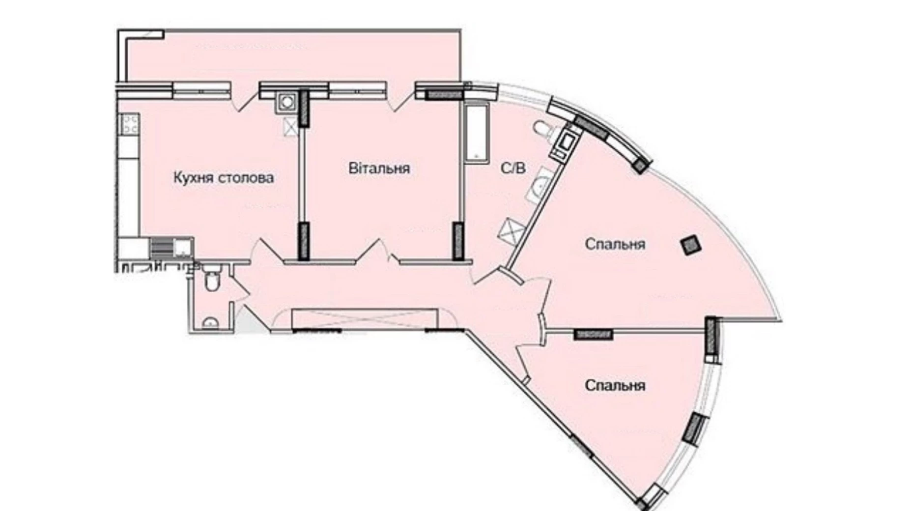 Продається 3-кімнатна квартира 122.3 кв. м у Чернівцях, вул. Володимира Великого(Герцена), 91В - фото 3