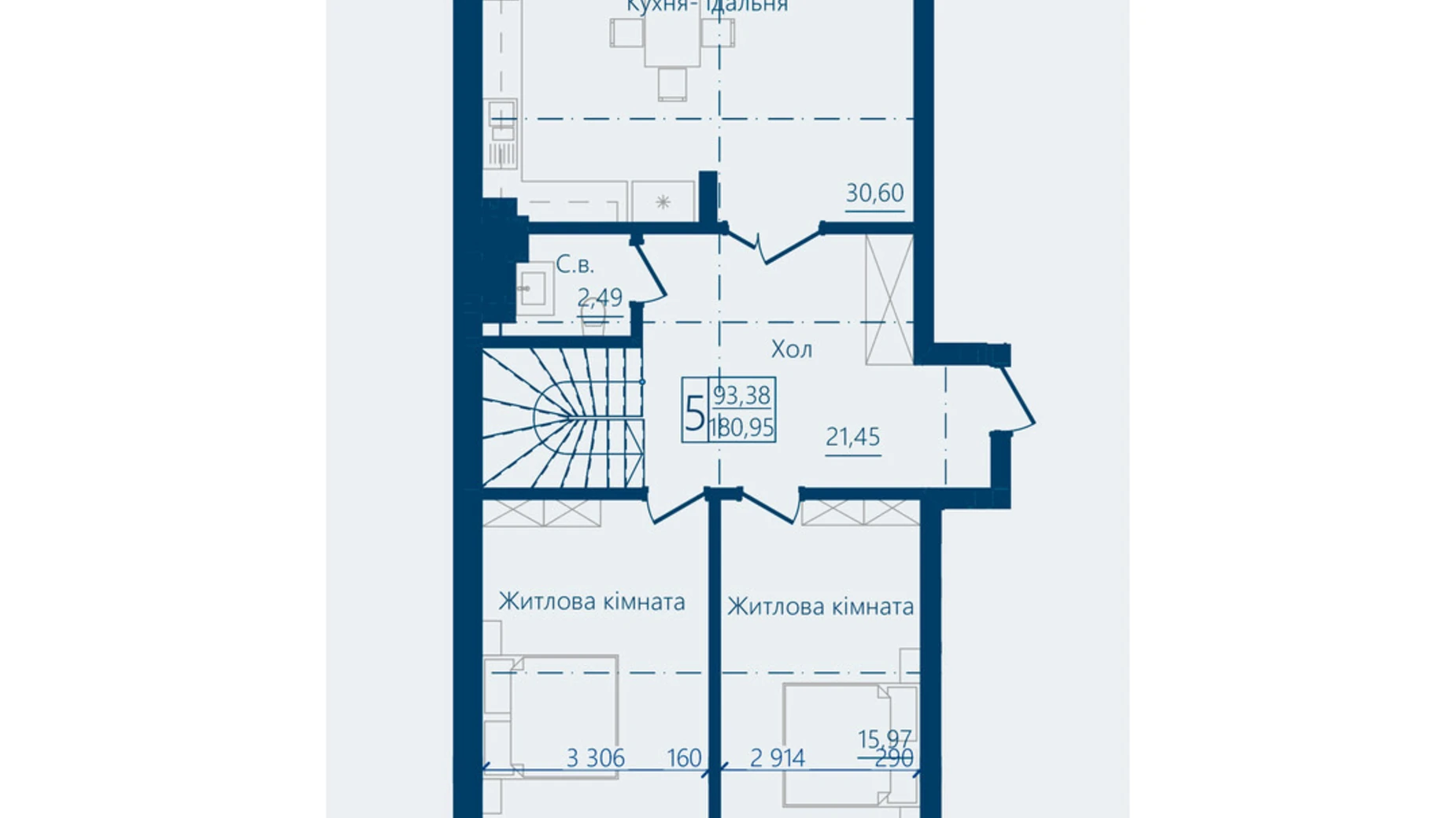 Продається 5-кімнатна квартира 180.95 кв. м у Чернівцях, вул. Героїв Майдану, 194А - фото 2