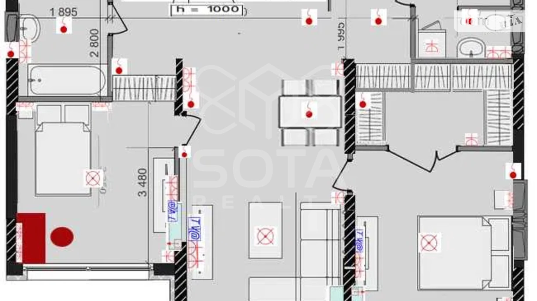 Продается 2-комнатная квартира 74.7 кв. м в Киеве, ул. Михаила Максимовича, 32А - фото 2