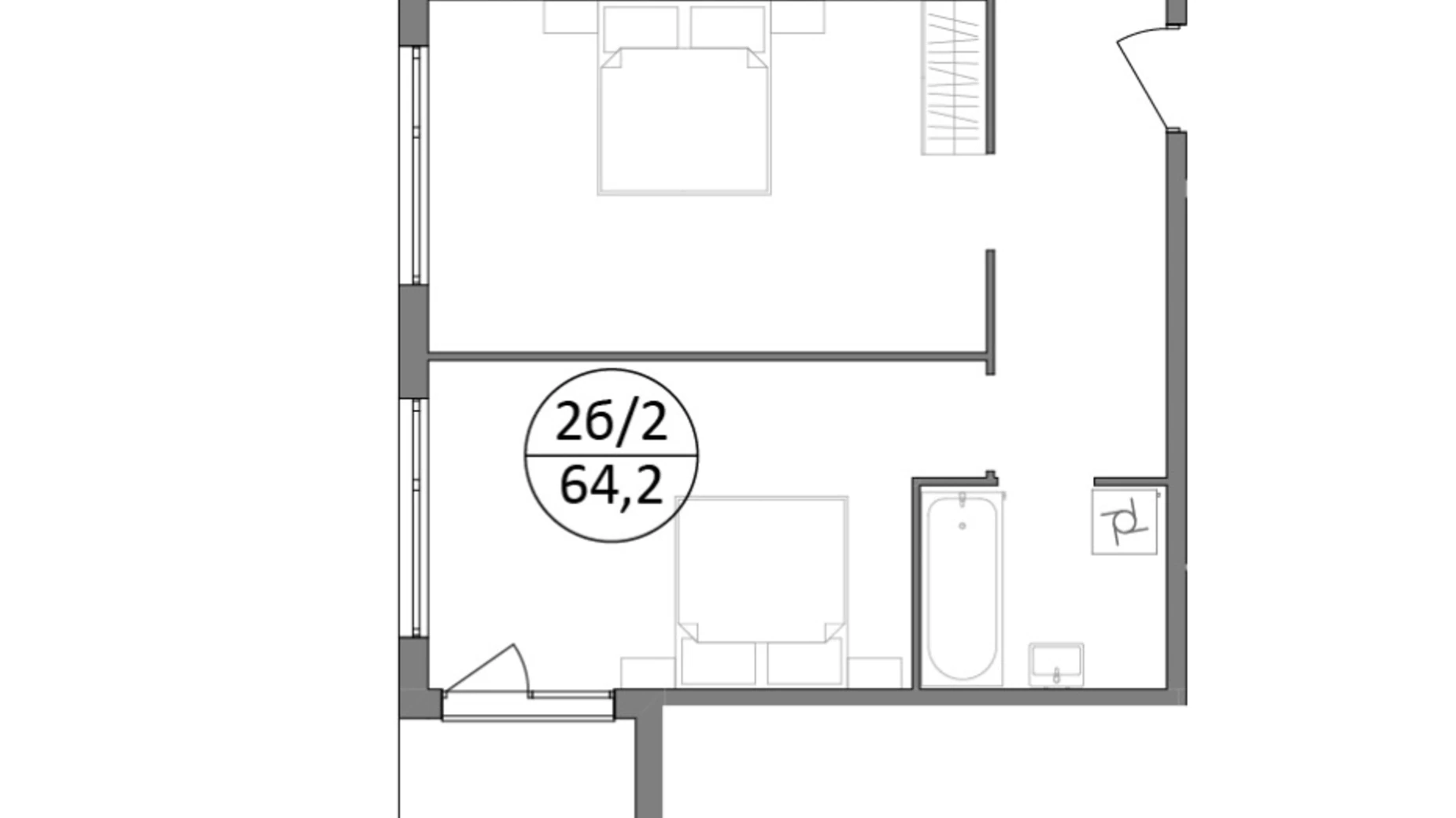 Продается 2-комнатная квартира 64.2 кв. м в Брюховичах, ул. Широкая - фото 5