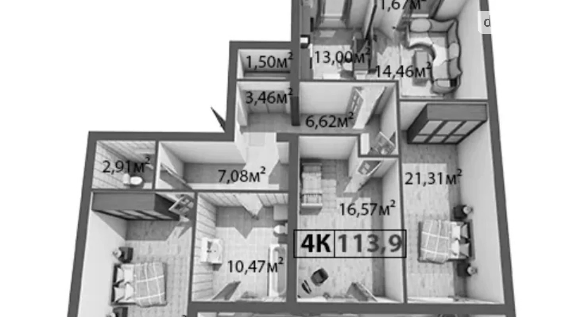 Продається 4-кімнатна квартира 124 кв. м у Івано-Франківську, вул. Вовчинецька - фото 2