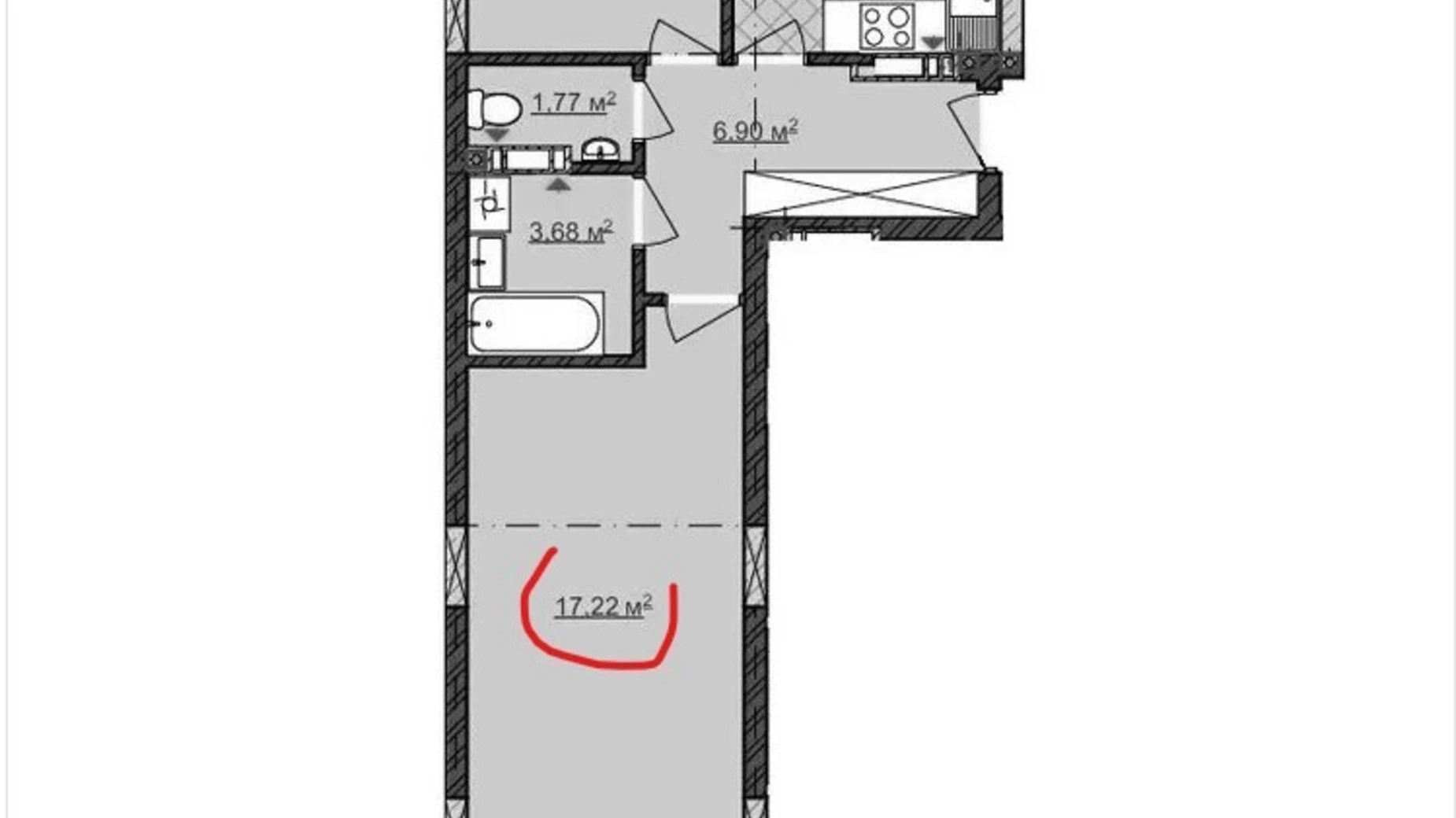 Продается 2-комнатная квартира 59 кв. м в Львове, ул. Вулецкая - фото 2