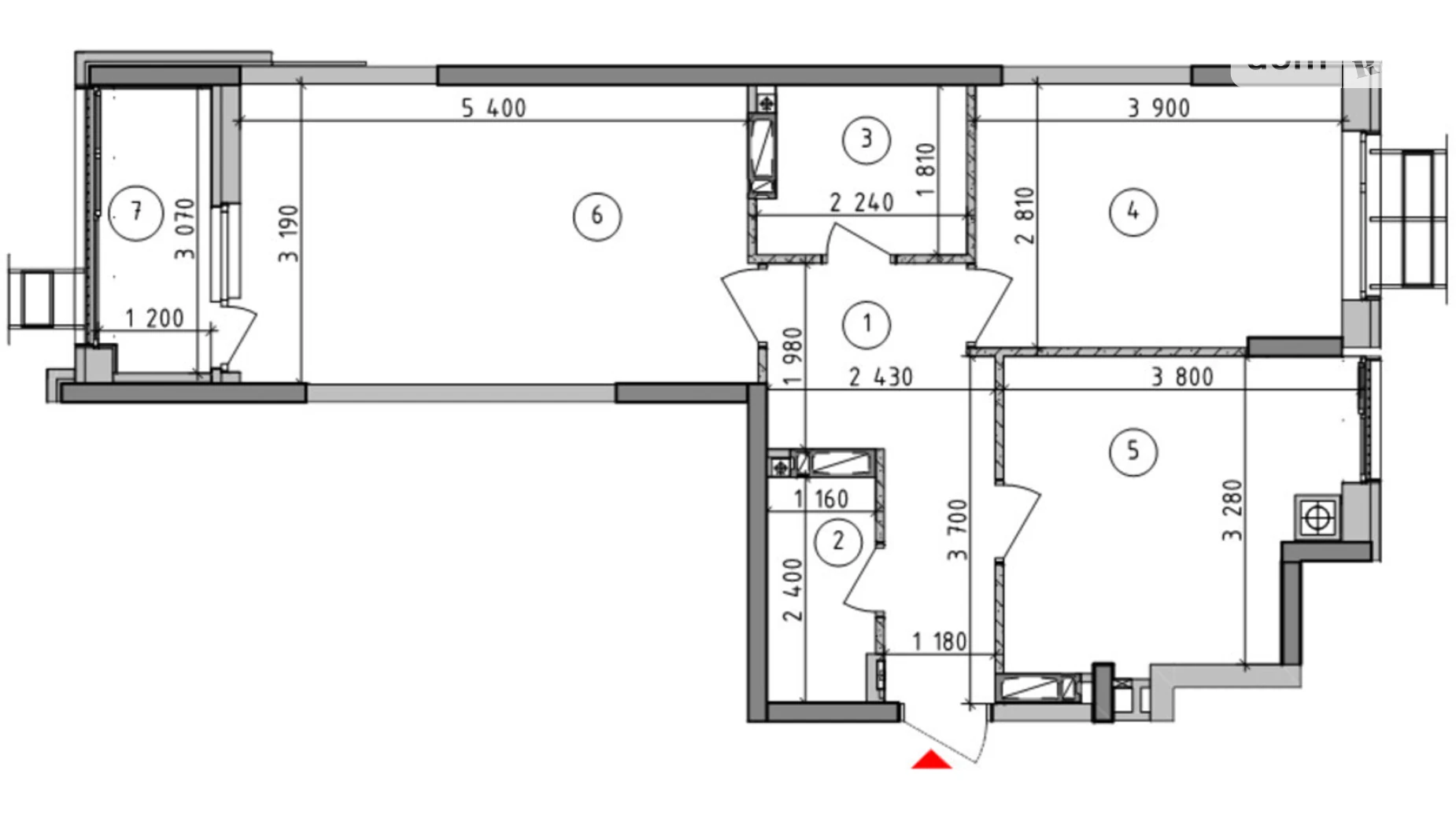 Продається 2-кімнатна квартира 57.2 кв. м у Гатне, вул. Київська(Карпа Валовня), 1 - фото 2