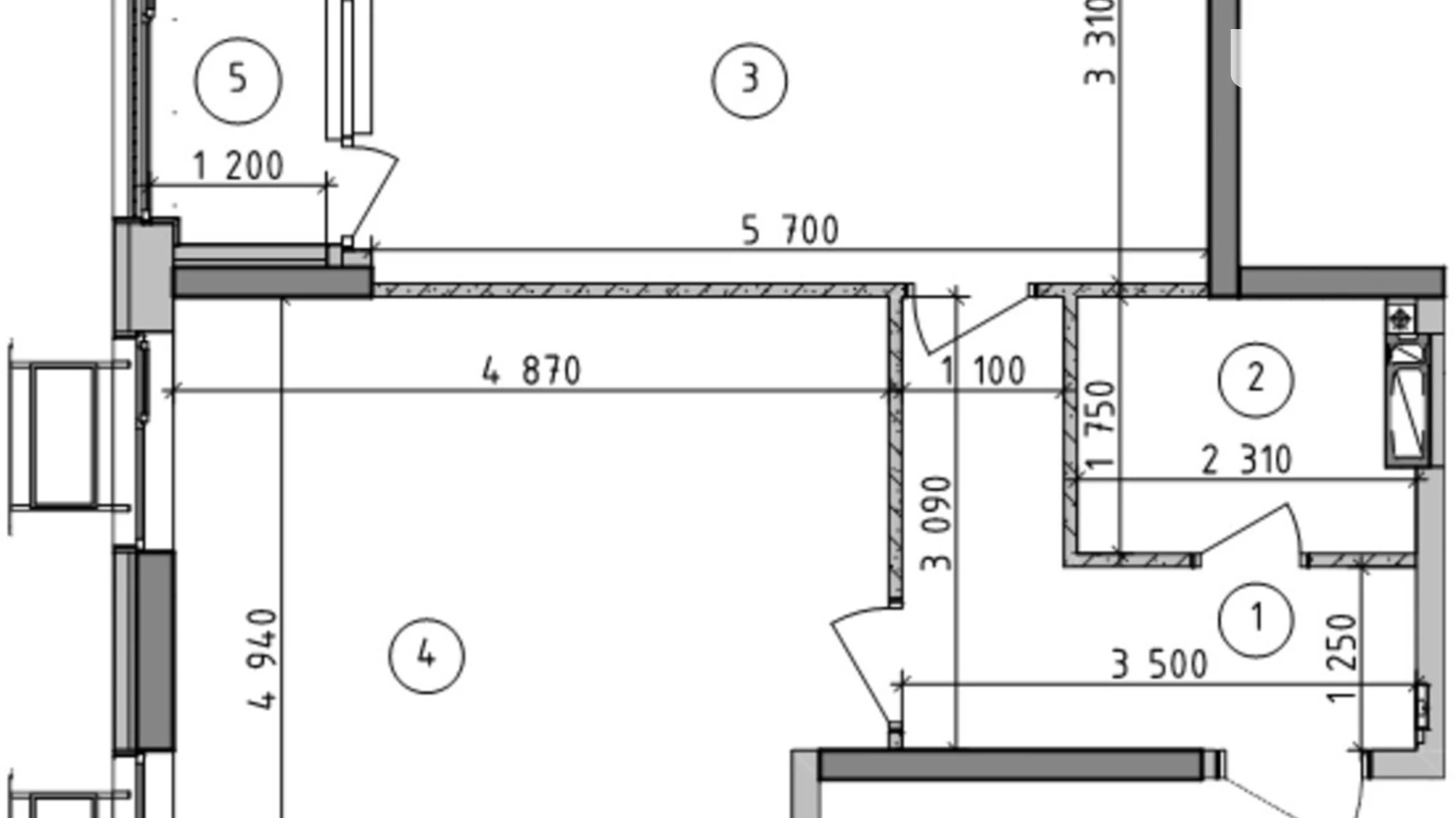 Продається 1-кімнатна квартира 54.7 кв. м у Гатне, вул. Київська(Карпа Валовня), 1 - фото 2