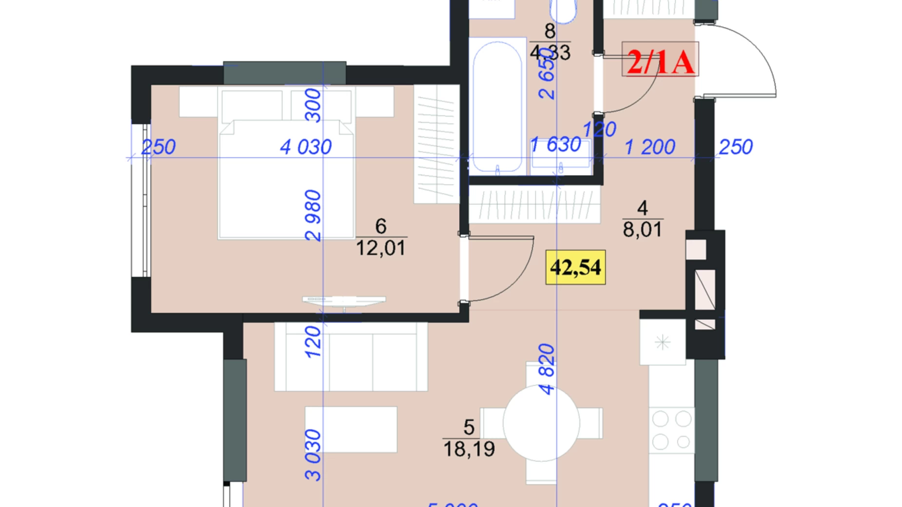 Продается 1-комнатная квартира 42.54 кв. м в Ивано-Франковске, ул. Гарбарская, 31 - фото 5