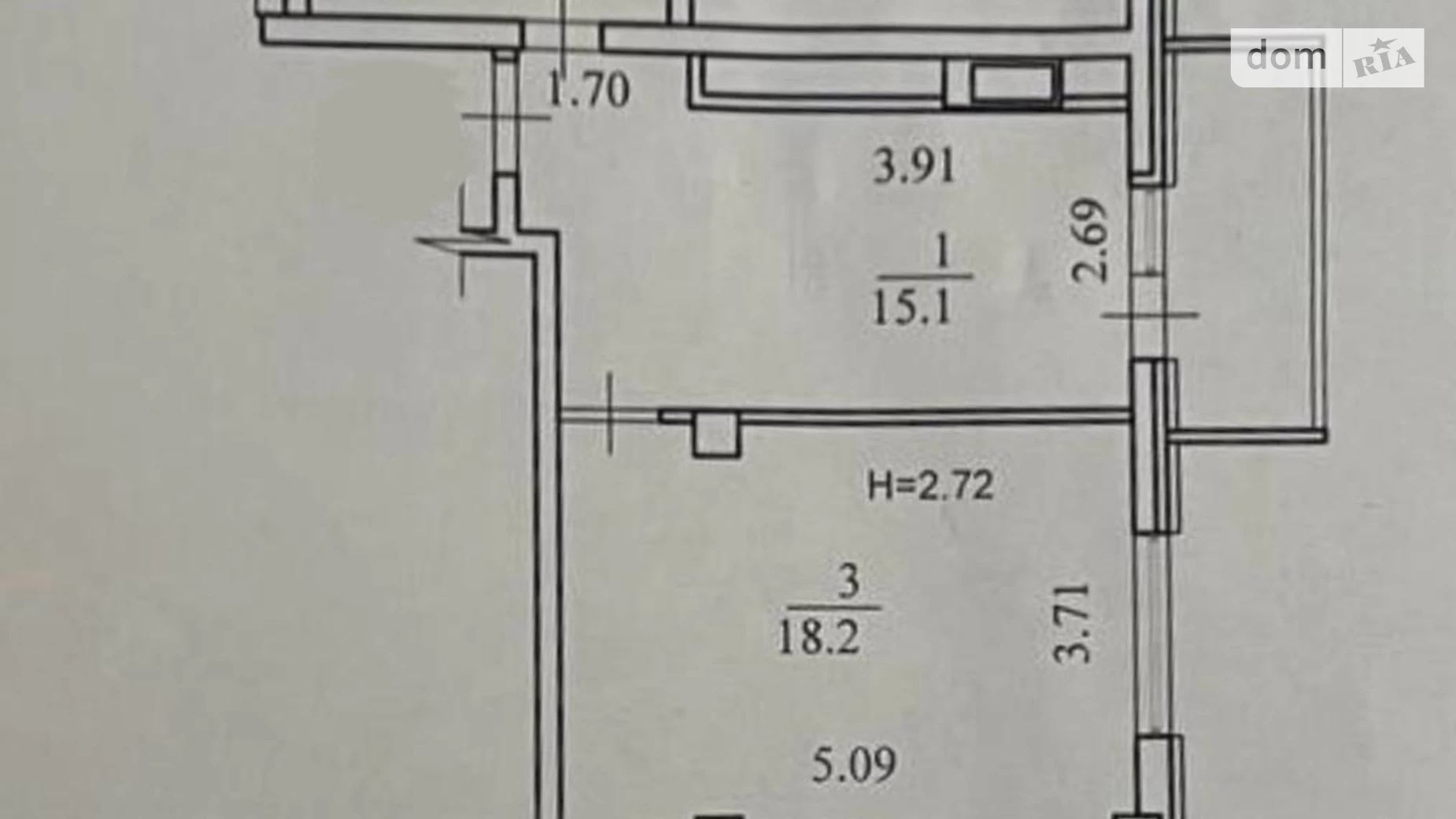 Продається 1-кімнатна квартира 41.7 кв. м у Харкові, вул. Академіка Павлова - фото 3