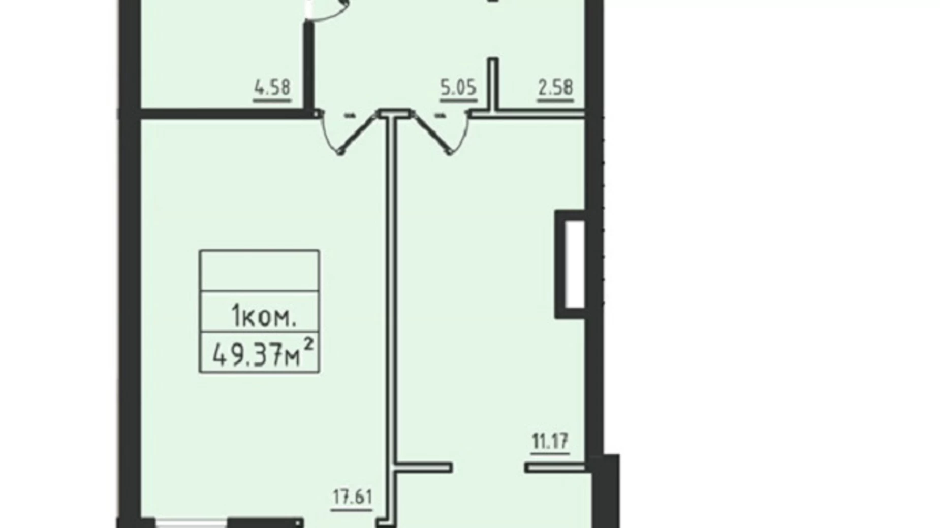 Продается 1-комнатная квартира 49.4 кв. м в Одессе, ул. Дача Ковалевского, 91 - фото 2