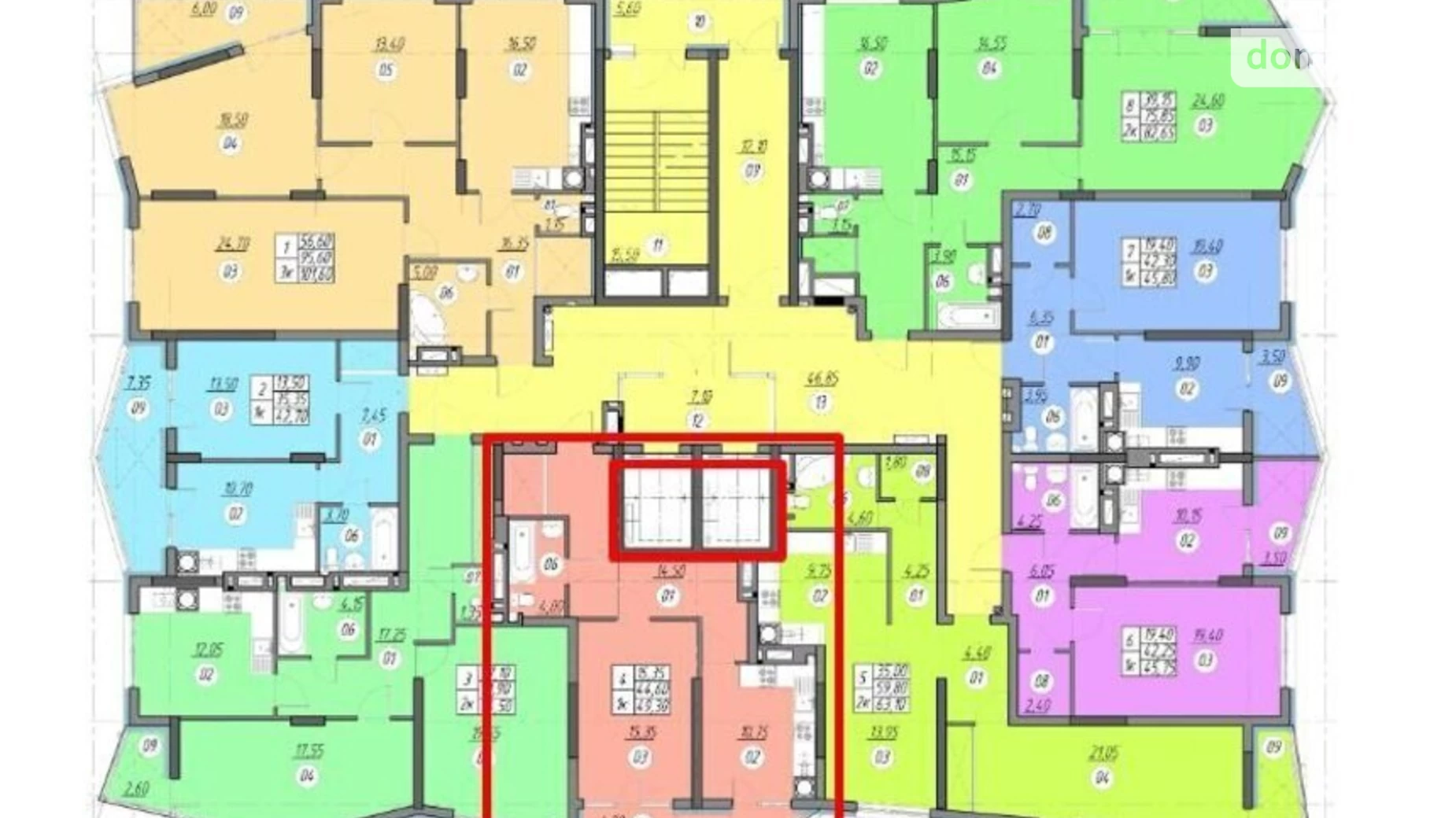 1-комнатная квартира 49.3 кв. м в Тернополе, ул. Билецкая, 30 - фото 5