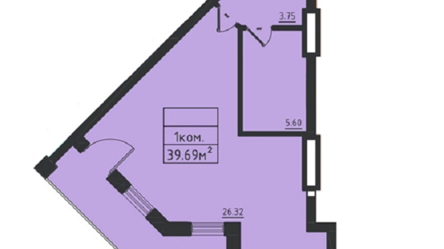 Продается 1-комнатная квартира 39.7 кв. м в Одессе, ул. Дача Ковалевского, 91 - фото 2