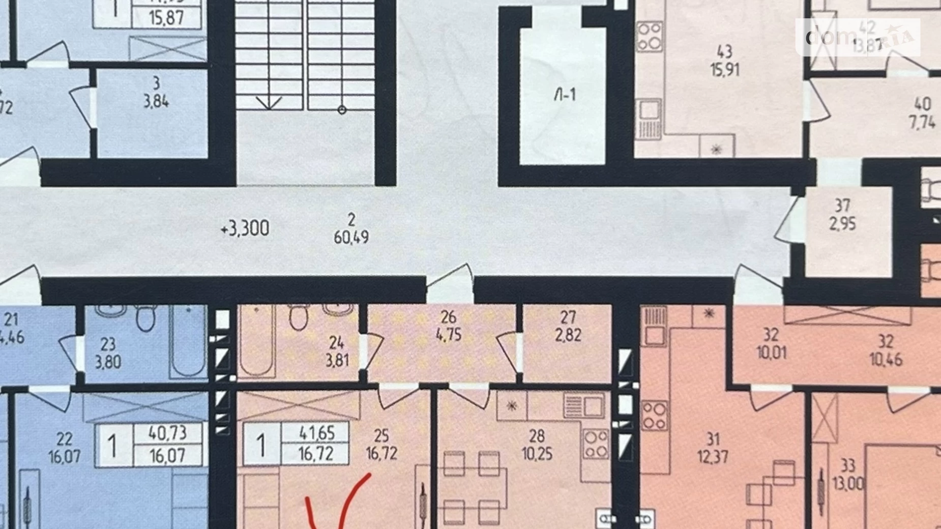 Продается 1-комнатная квартира 47 кв. м в Хмельницком, ул. Озерная, 6/1 - фото 4