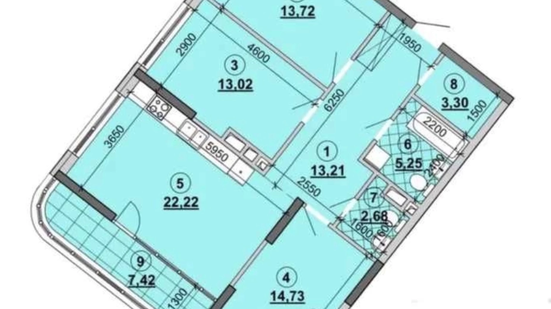 Продається 3-кімнатна квартира 96 кв. м у Києві, наб. Дніпровська, 15К - фото 3