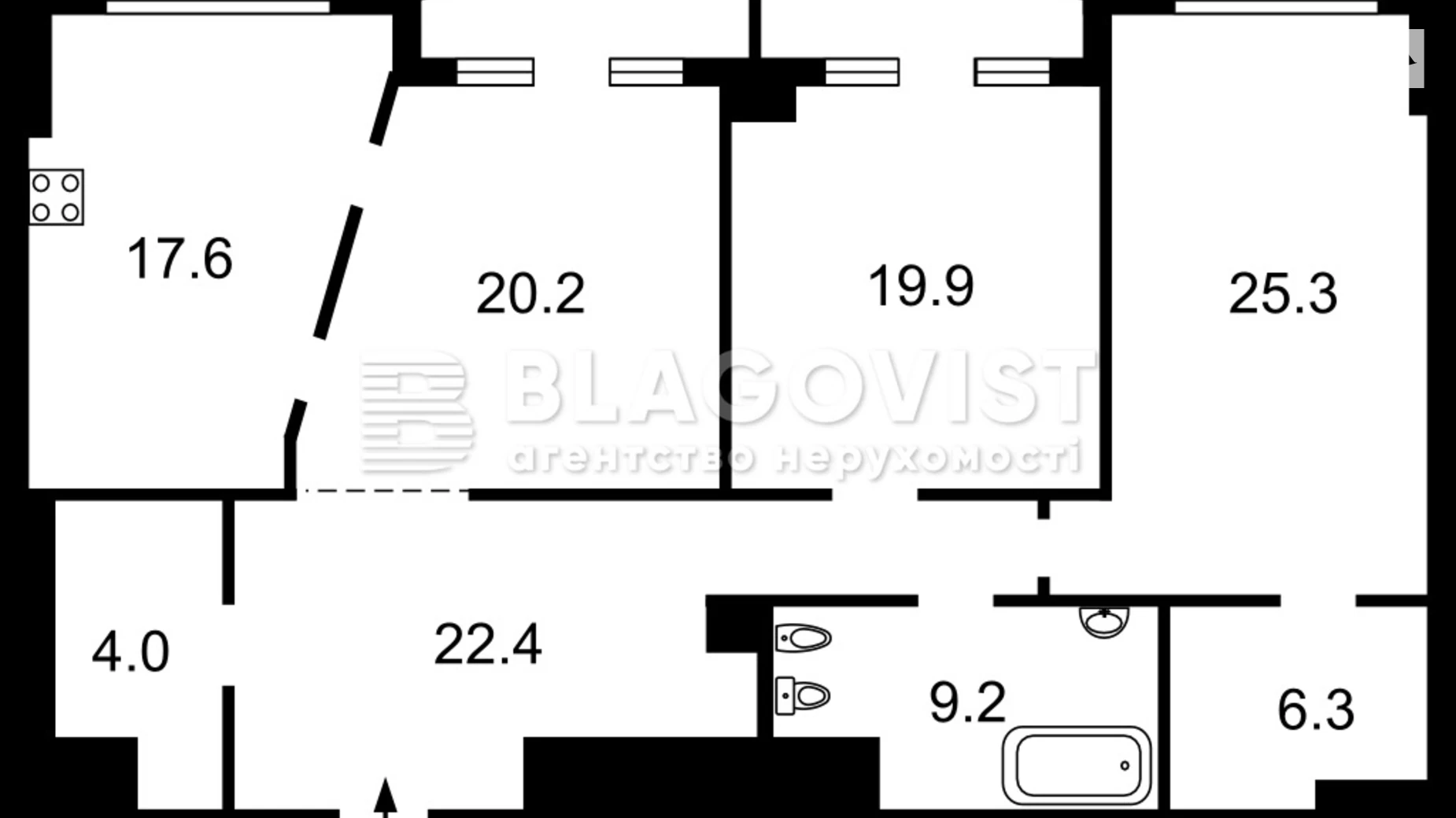 Продается 3-комнатная квартира 131.2 кв. м в Киеве, ул. Жилянская, 59 - фото 2