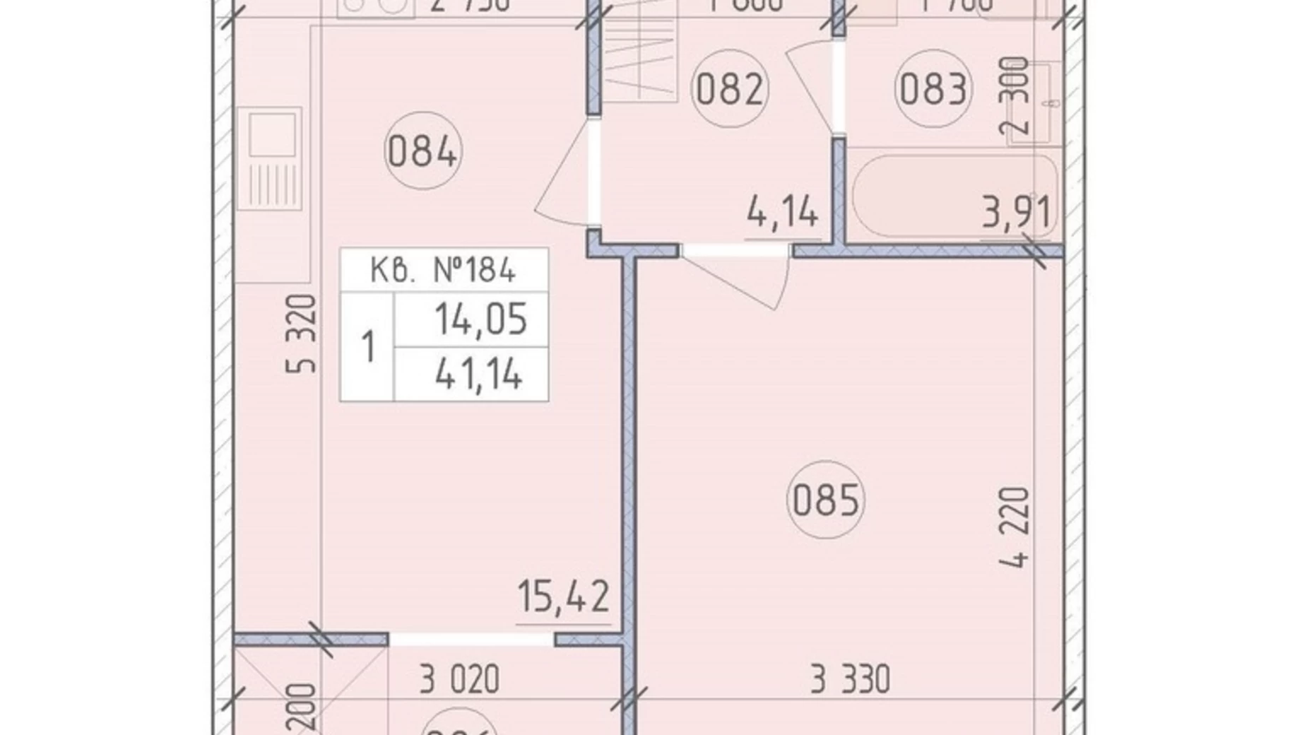 Продается 1-комнатная квартира 41.14 кв. м в Киеве, ул. Михаила Максимовича - фото 2