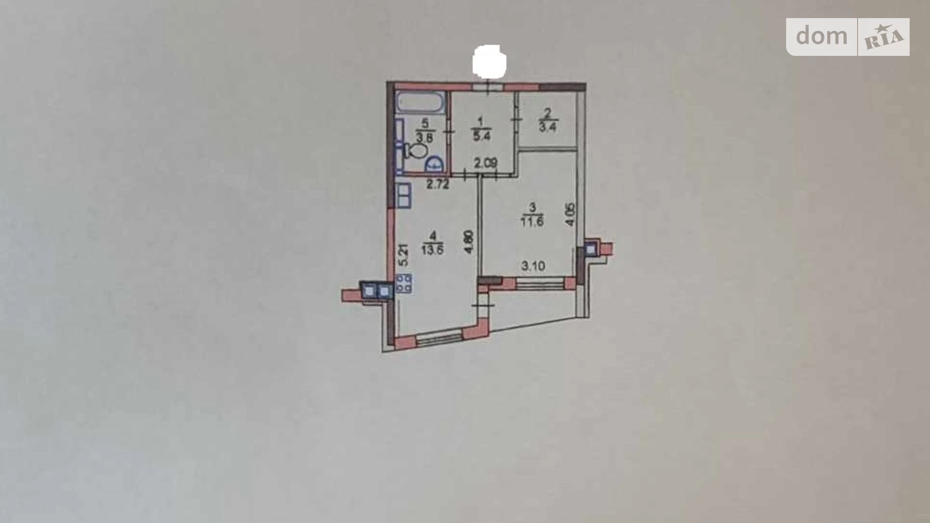 Продается 1-комнатная квартира 39.4 кв. м в Киеве, ул. Дубищанская, 6 - фото 2