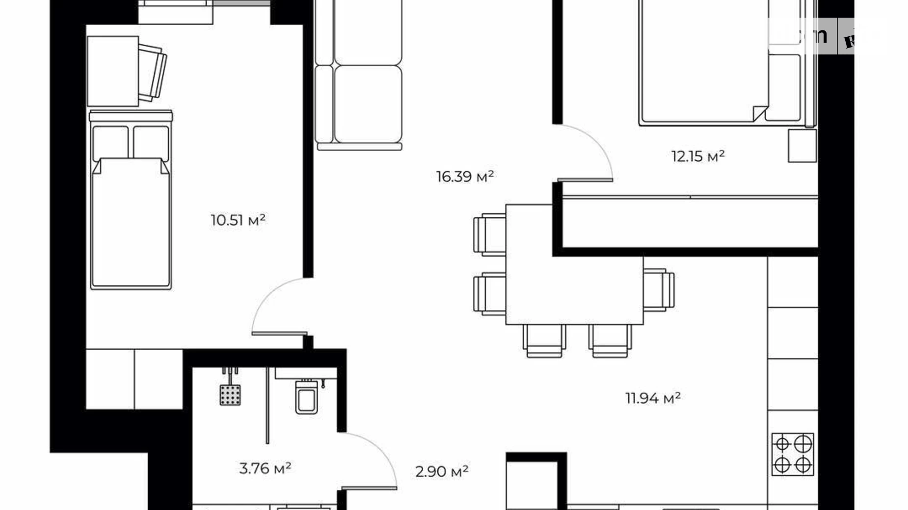 Продается 2-комнатная квартира 59 кв. м в Ужгороде, наб. Киевская, 4 - фото 5