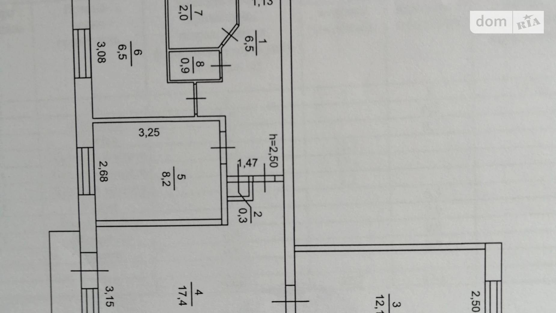 Продається 3-кімнатна квартира 54.8 кв. м у Кам'янському, вул. Сергія Слисаренка(Скаліка), 2/34 - фото 3