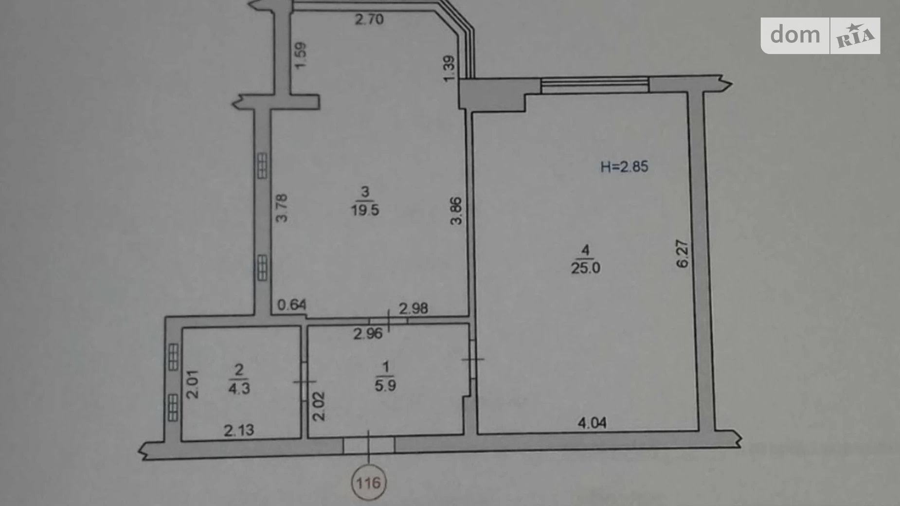 Продається 1-кімнатна квартира 54.7 кв. м у Чорноморську, вул. Парусна - фото 2