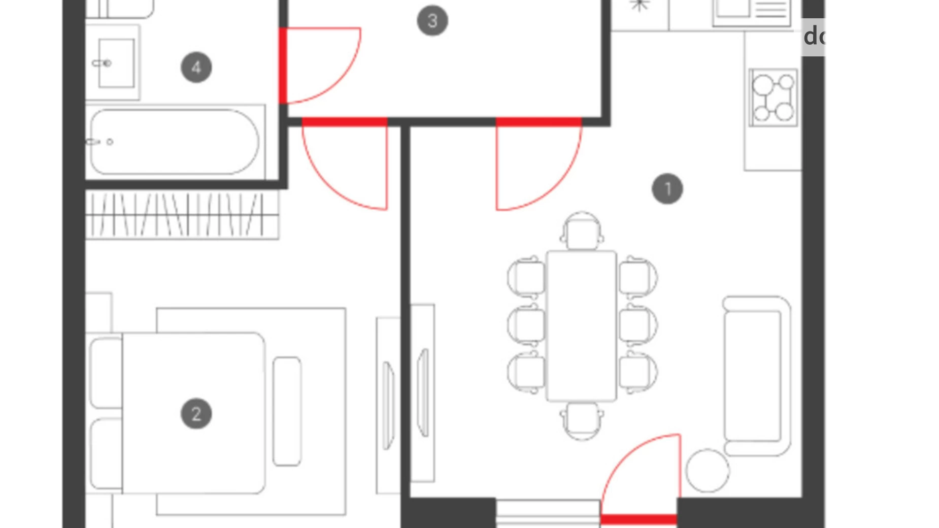 Продается 1-комнатная квартира 49.9 кв. м в Киеве, ул. Святослава Храброго, 3 - фото 2