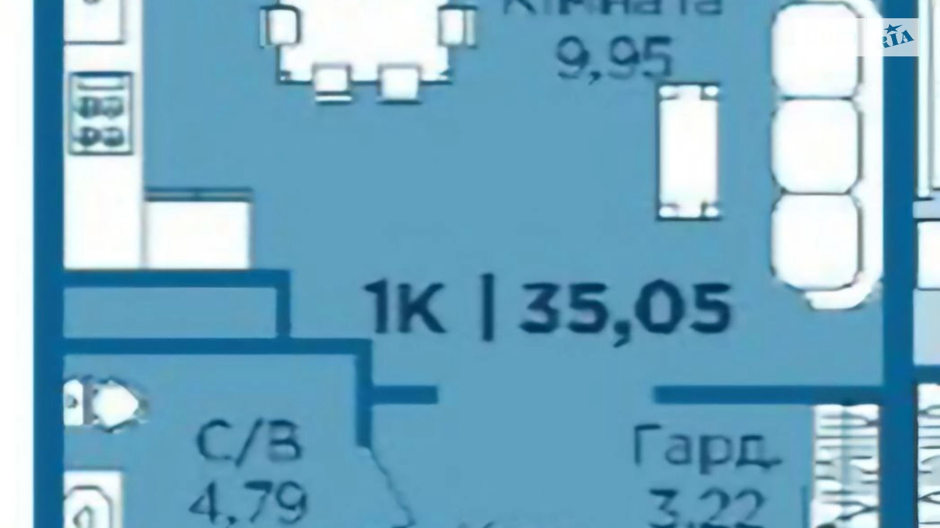 Продается 1-комнатная квартира 35.05 кв. м в Ивано-Франковске, ул. Бастионная - фото 2