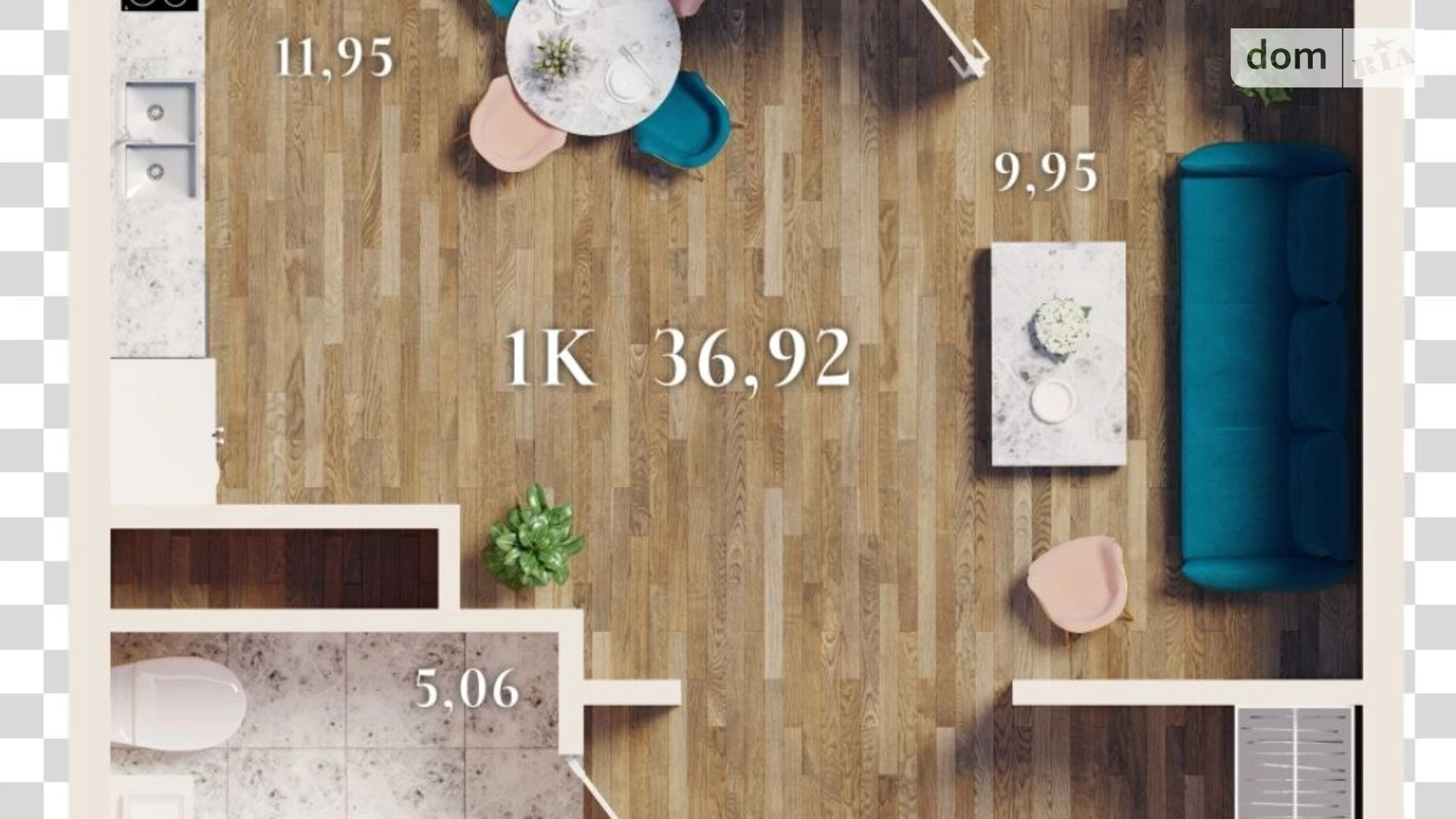 Продается 1-комнатная квартира 35.05 кв. м в Ивано-Франковске, ул. Бастионная - фото 5
