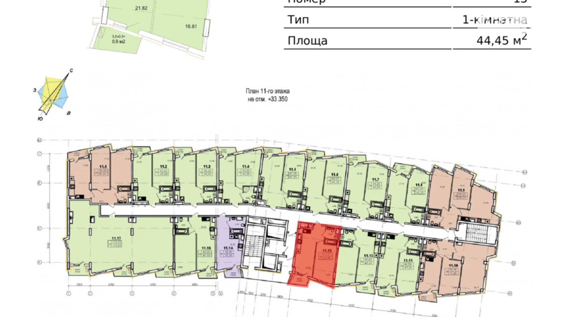 Продается 1-комнатная квартира 44.45 кв. м в Одессе, ул. Чубаевская, 1 - фото 3