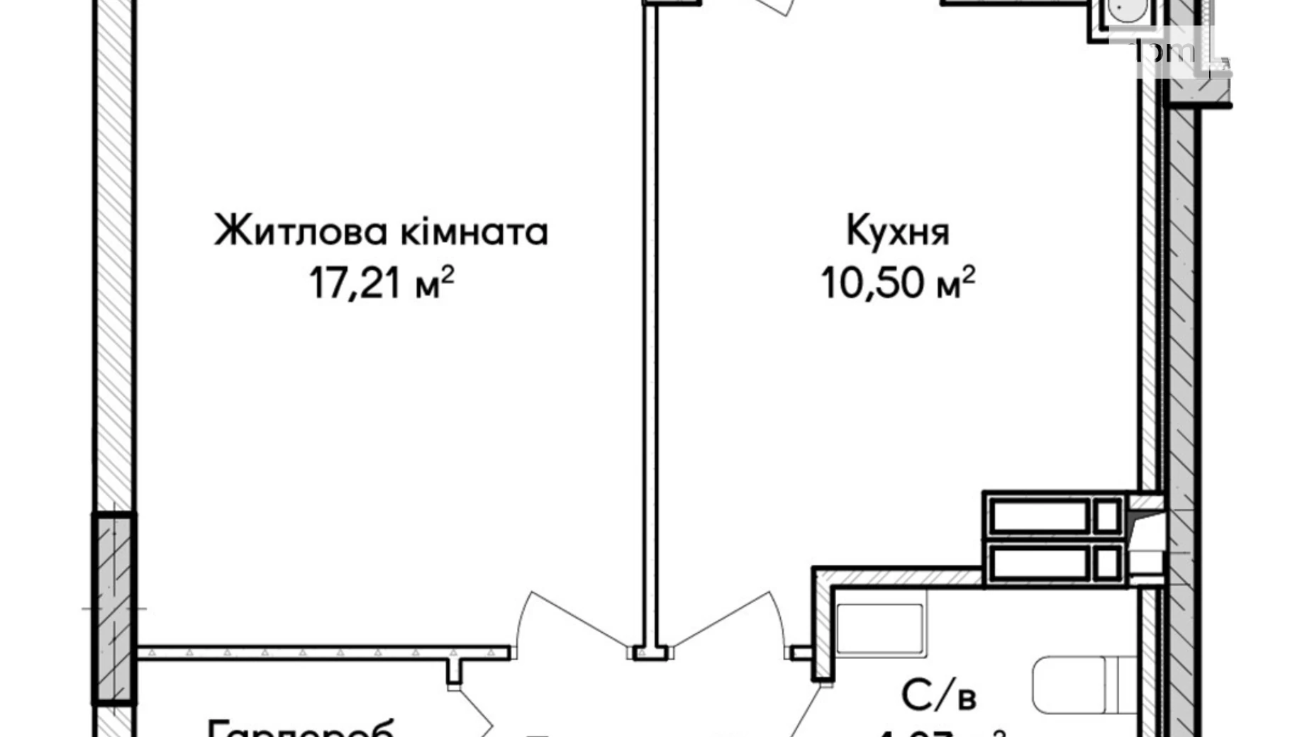 Продается 1-комнатная квартира 41 кв. м в Ирпене, ул. Ольги Кобылянской(Достоевского) - фото 2