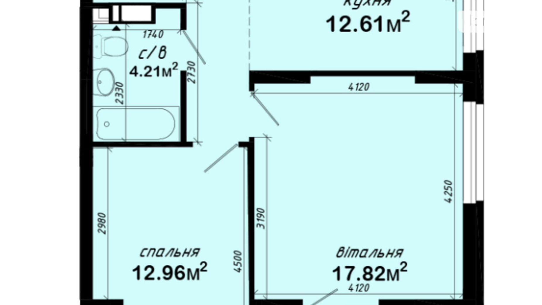Продается 2-комнатная квартира 57.85 кв. м в Киеве, просп. Академика Глушкова, 42 - фото 2