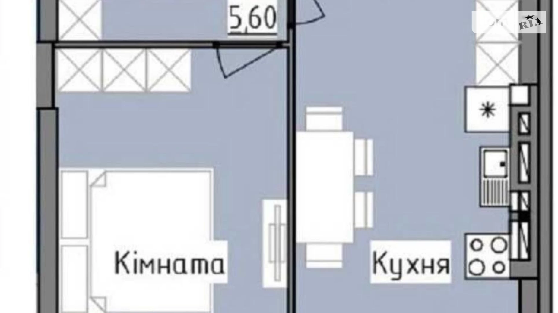Продається 1-кімнатна квартира 49 кв. м у Львові, вул. Роксоляни, 151 - фото 2