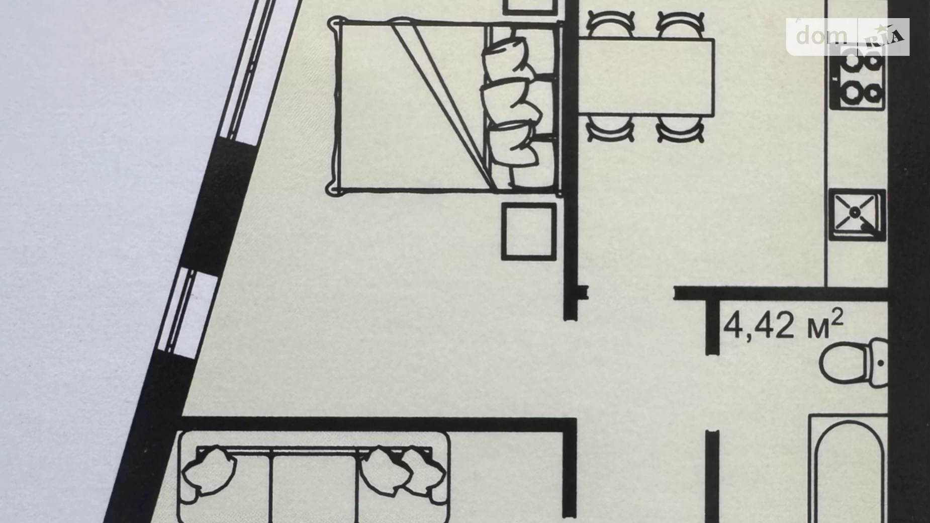 2-комнатная квартира 51 кв. м в Тернополе, ул. Белогорская - фото 2