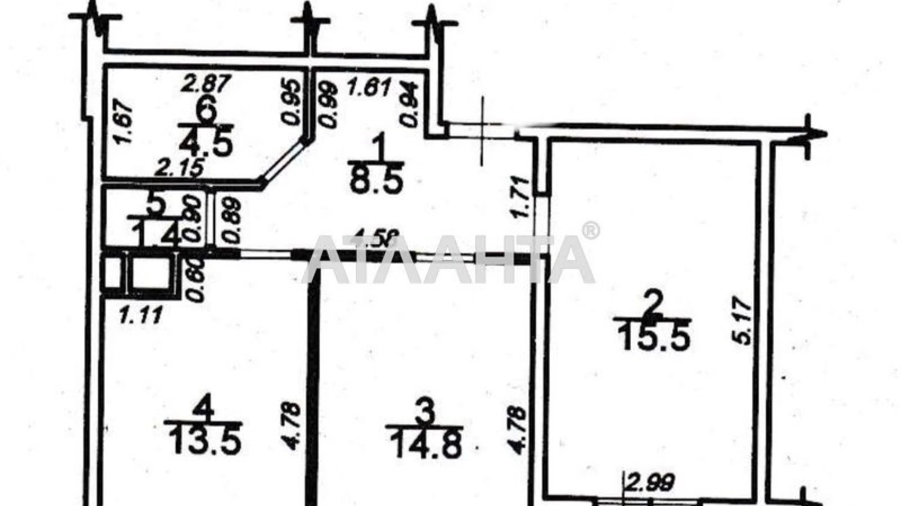 Продається 2-кімнатна квартира 61.8 кв. м у Одесі, вул. Басейна, 6А - фото 4