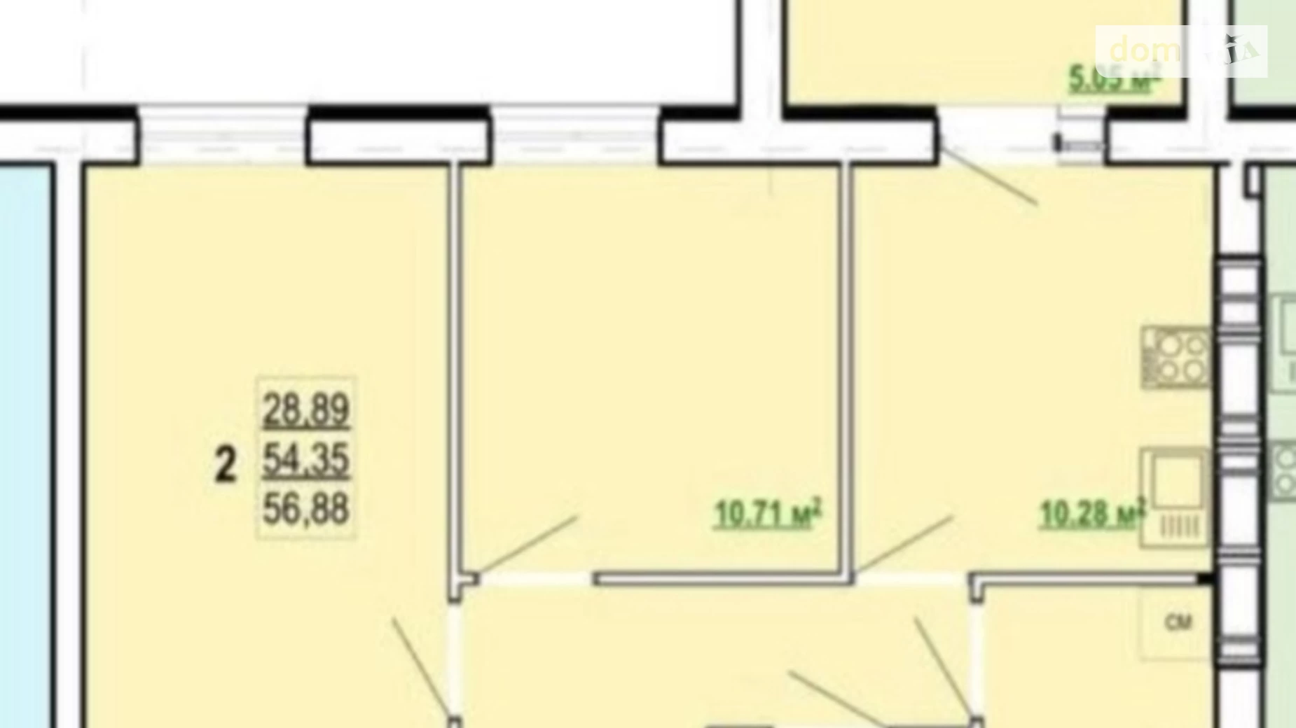 Продается 2-комнатная квартира 56.5 кв. м в Харькове, вул. Полтавский Шлях - фото 3