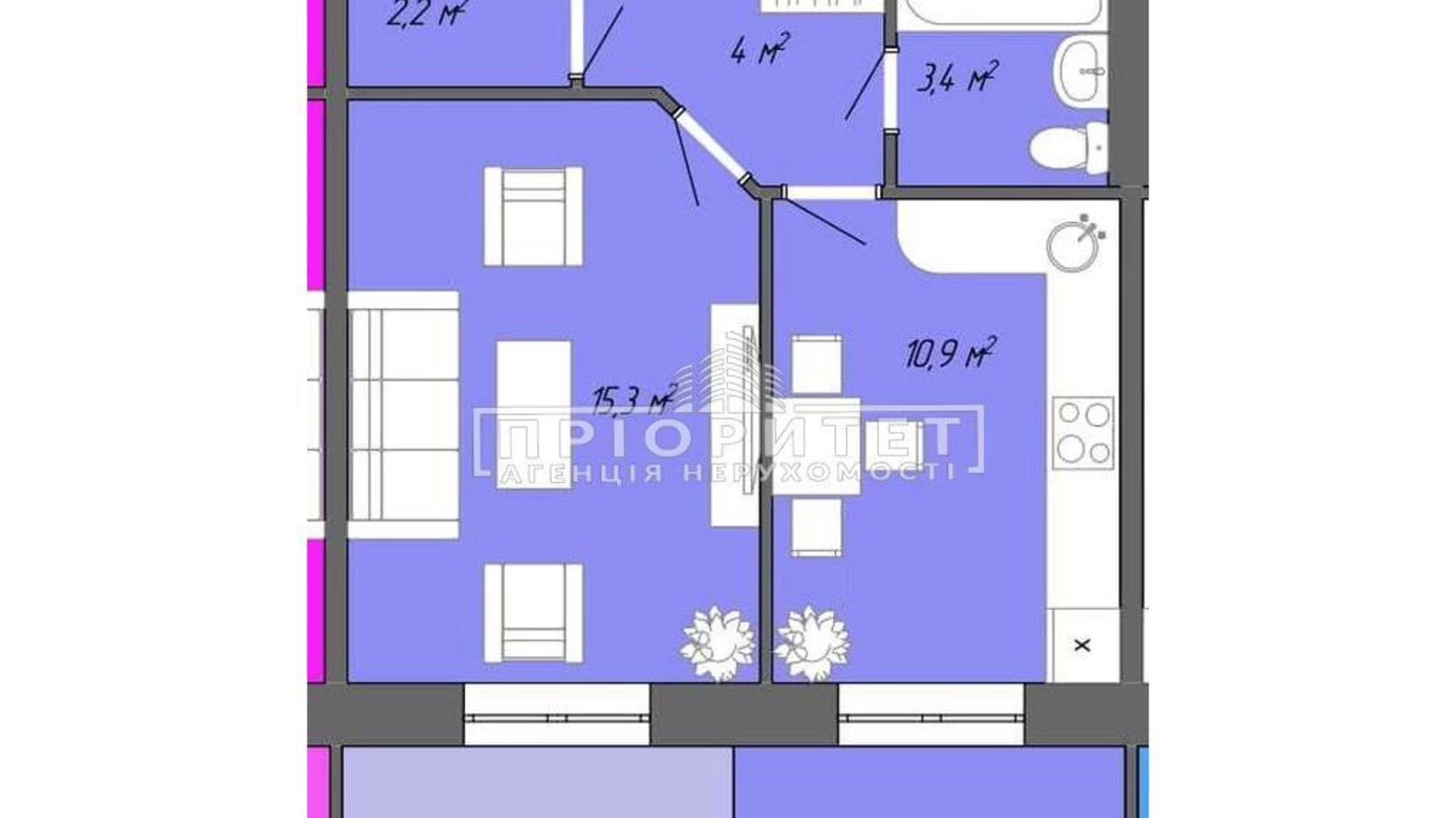 Продається 1-кімнатна квартира 44.7 кв. м у Одесі, цена: 40230 $ - фото 5