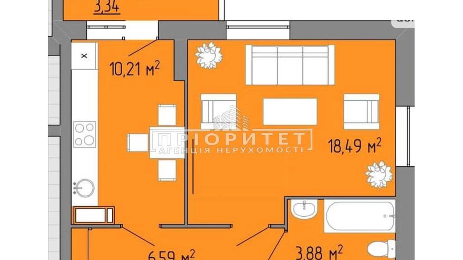 Продается 1-комнатная квартира 40.9 кв. м в Одессе, ул. Пишоновская - фото 5