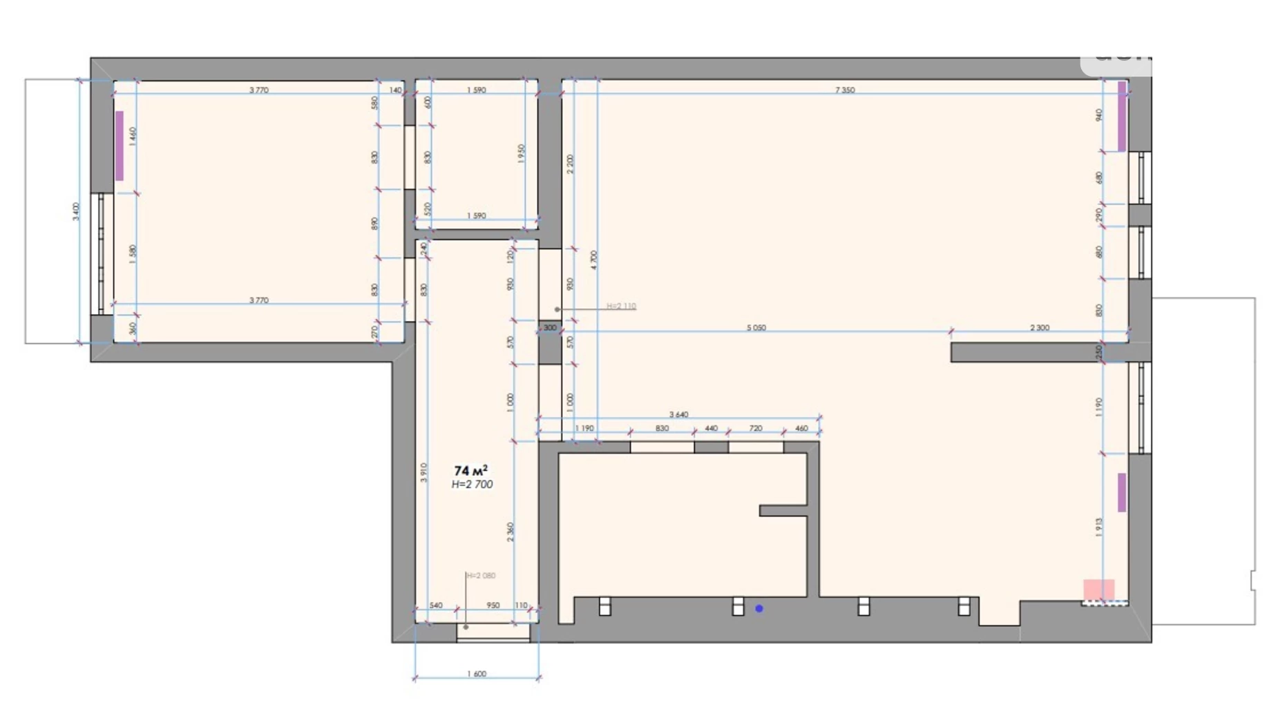 Продается 2-комнатная квартира 75 кв. м в Львове, цена: 105000 $ - фото 2