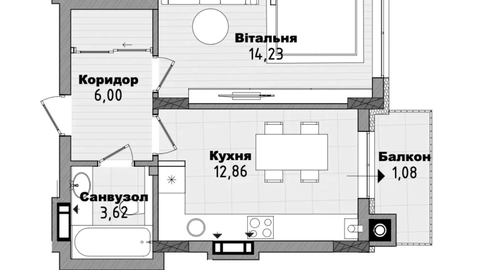 Продается 1-комнатная квартира 38 кв. м в Львове, ул. Княгини Ольги - фото 4