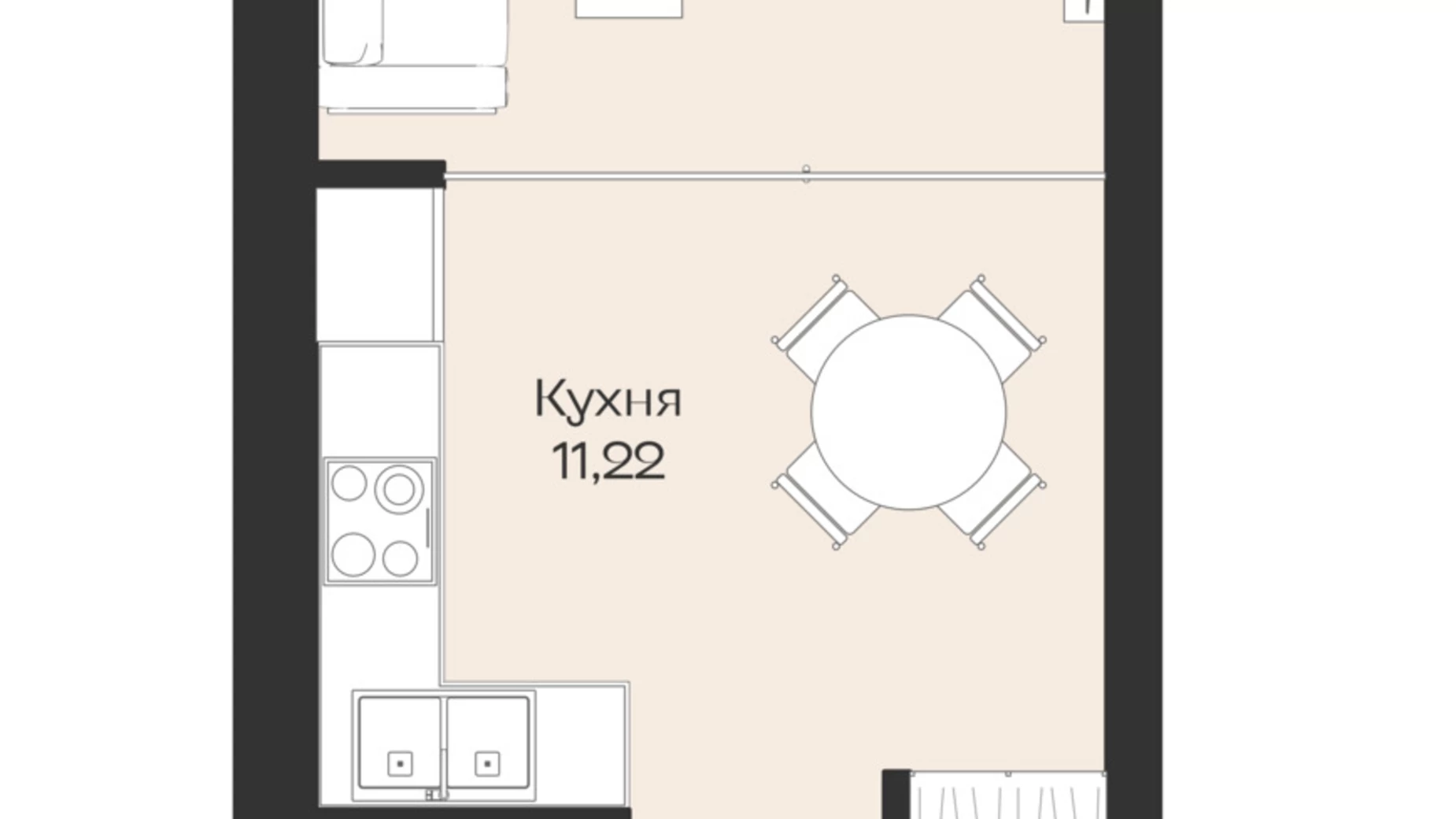 Продається 1-кімнатна квартира 33.3 кв. м у Дніпрі - фото 2