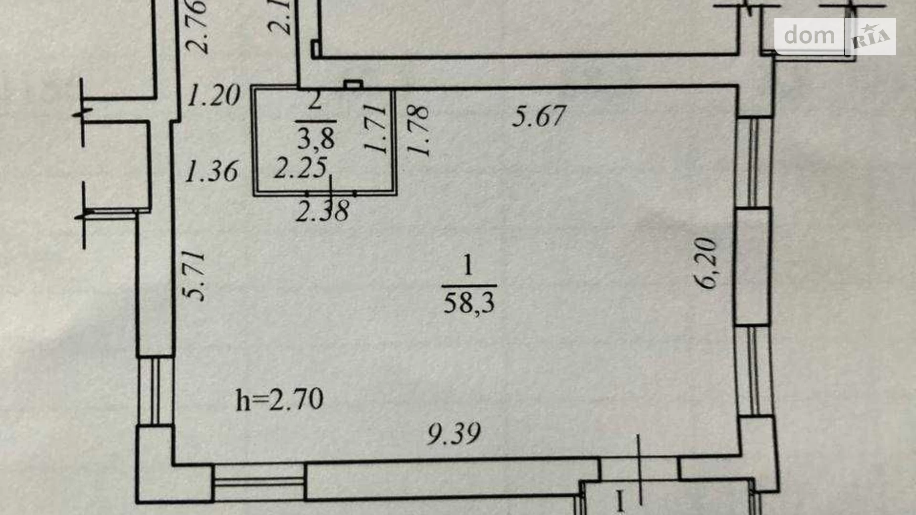 Продается 1-комнатная квартира 65.3 кв. м в, цена: 63000 $ - фото 2