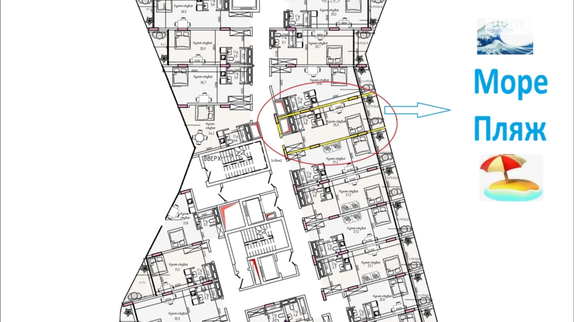 Продається 1-кімнатна квартира 32 кв. м у Одесі, Аркадійська алея, 1А - фото 3