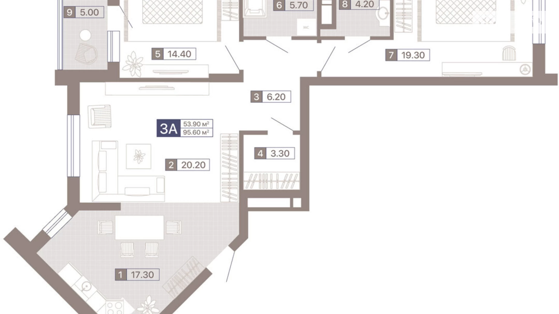 Продается 3-комнатная квартира 95.6 кв. м в Киеве, ул. Половецкая, 4 - фото 2